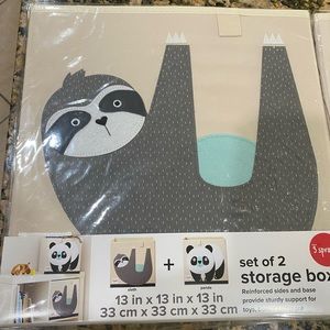 New in package! Set of 6 kids animal 13x13 storage bins - 3 Sprouts